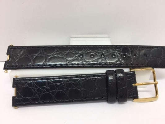 Rado Watchband 08529. 16mm Wide.5mm Notch. Blk Lthr. Original Attaching Hardware