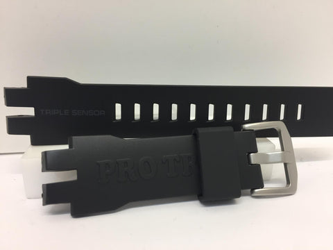 Casio Watchband PRW-6000 Original Black Rubber Triple Sensor Strap.