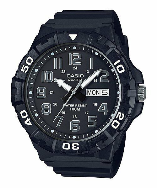 Casio Watchband MRW-210 Original Black Resin Strap. Watchband