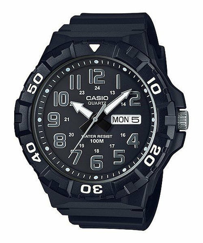 Casio Watchband MRW-210 Original Black Resin Strap. Watchband