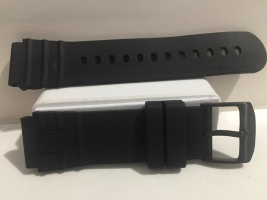 Luminox Band/Strap Rubber Navy Seals 0320  22mm Wide. Black Genuine Replacement