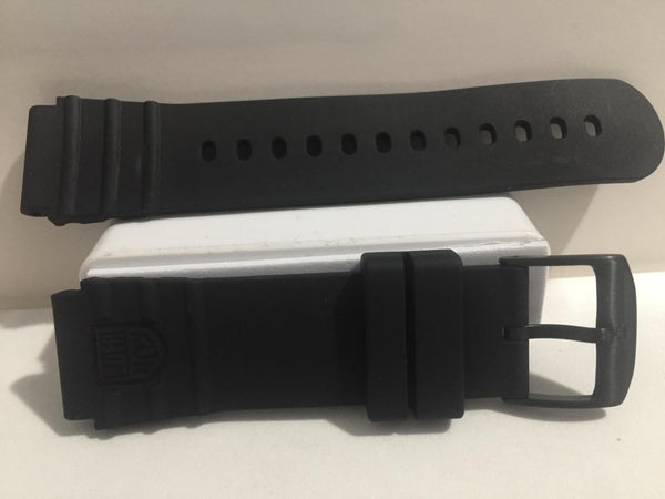 Luminox Band/Strap Rubber Navy Seals 0320  22mm Wide. Black Genuine Replacement