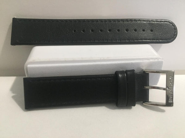 Mondaine Original Watchband/Strap 18mm Blk Leather. EZ Install Pins FE3118.20Q.5