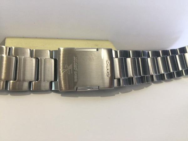 Casio Watchband WVA-470 D Bracelet W/Attaching Pins/End Piece.All Steel Band