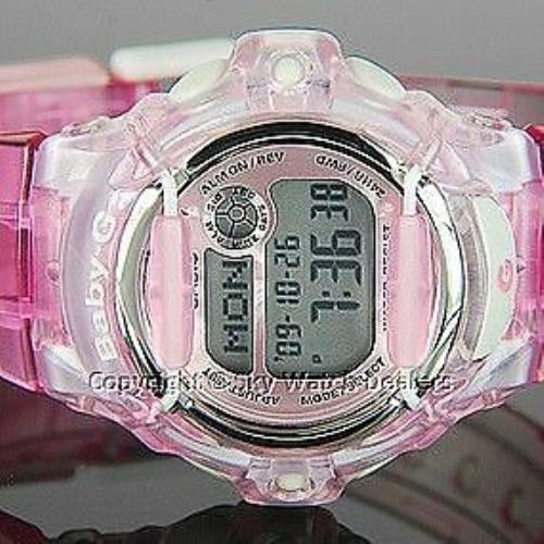 Casio BG169R-4 Original Pink/Clear ladies Baby G Wristwatch. New w/Box Warranty