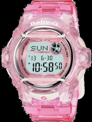 Casio BG169R-4 Original Pink/Clear ladies Baby G Wristwatch. New w/Box Warranty