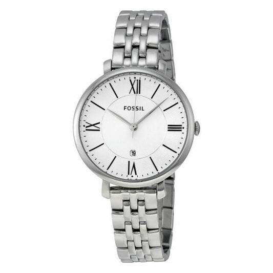 Fossil Jacqueline Silver Dial Stainless Steel Ladies Watch ES3433