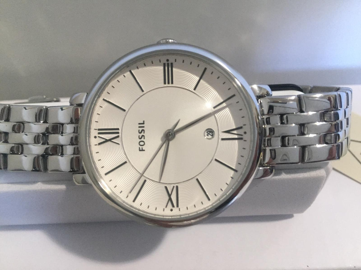 Fossil Jacqueline Silver Dial Stainless Steel Ladies Watch ES3433