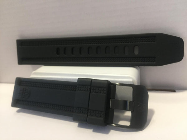 Luminox Watchband ANU 4220,4420 Series.Black Band/Buckle. Genuine Rubber 23mm