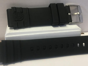 Luminox Watchband Sea Turtle Series 0300. 19MM Black Resin Mens Logo Strap
