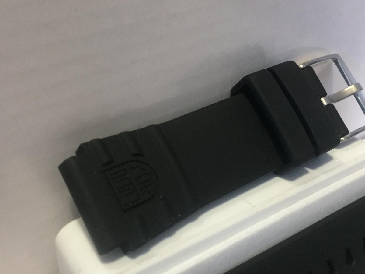 Luminox Watchband Sea Turtle Series 0300. 19MM Black Resin Mens Logo Strap