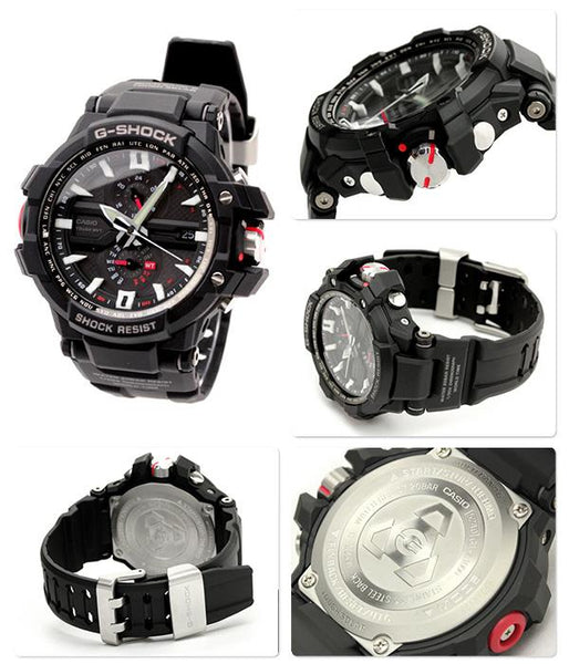 Casio Watchband GW-A1000 Original Gravity Master Strap Black.Steel Keeper/Buckle