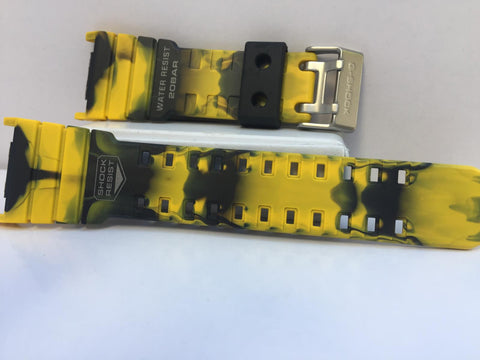 Casio Watchband G-5500 JC-9 Camouflage Blended Yellow/Black. Each Band is Unique