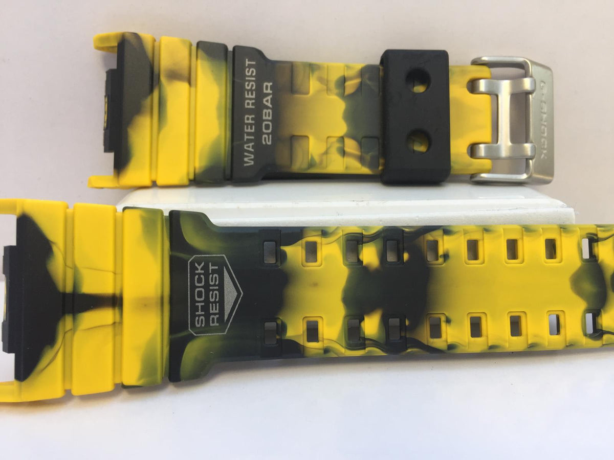 Casio Watchband G-5500 JC-9 Camouflage Blended Yellow/Black. Each Band is Unique
