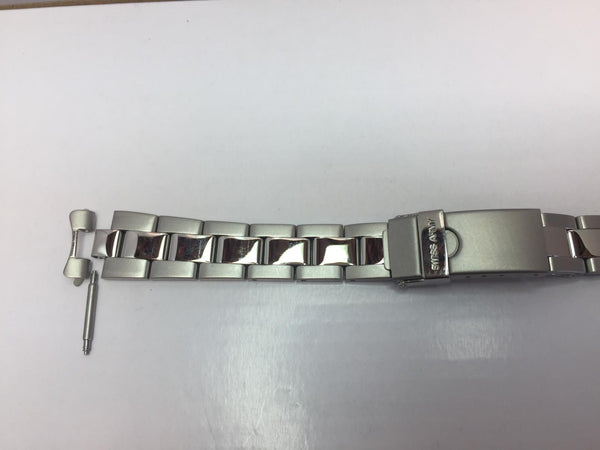Swiss Army Watchband Original Officer Womens Steel Bracelet 15mm Curved End Caps