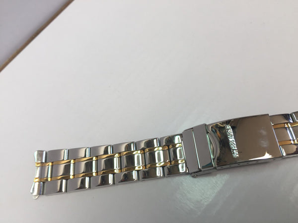 Swiss Army Watchband Mod 20000 Officers Men's Bracelet Two Tone 19mm curved end