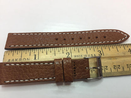 Swiss Army Original Watchband Women's 15mm Brown w/ Logo Buckle,Outline Stitched