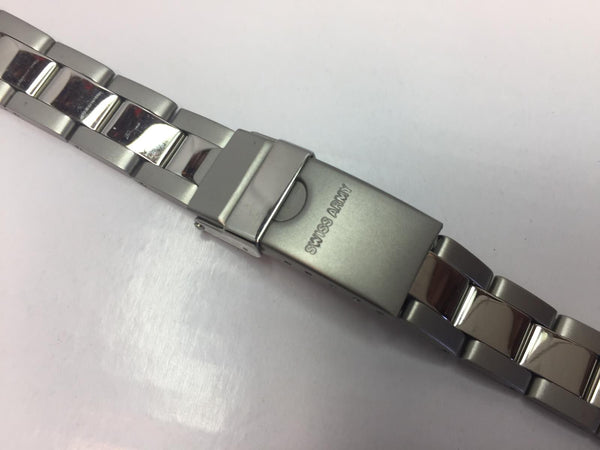 Swiss Army Watchband Original Officer Ladies Steel Bracelet 15mm Curved End Caps