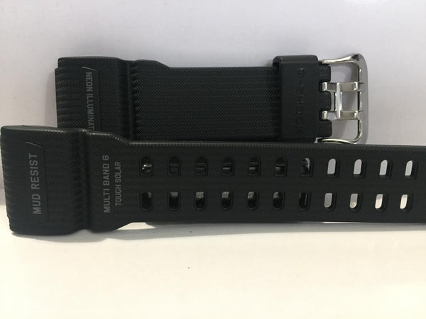 Casio Watchband GWG-100 -1A. Original Blk Resin "Mud Resist Multi Band 6" Strap
