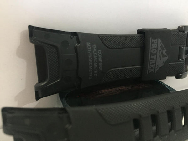 Casio Watchband PRG-110 Y,PRW-1300Y Original ProTrek Tough Solar Black Strap