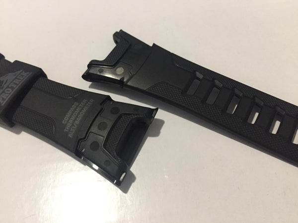 Casio Watchband PRG-110 Y,PRW-1300Y Original ProTrek Tough Solar Black Strap