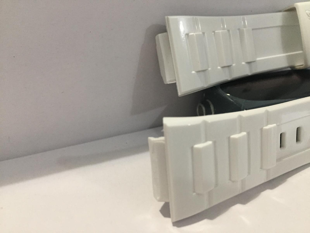 Casio Watchband BGD-120 -7, BLX-100-7 Original Baby-G Shiny White Strap
