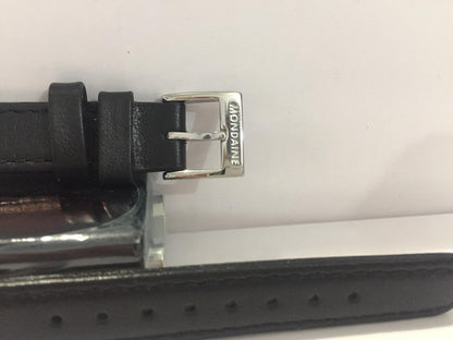 Mondaine Swiss Railways WatchBand FE3112 20Q.2. 12mm Blk Leather Strap w/EZ Pins