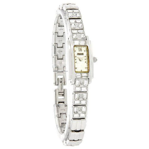 Pulsar WristWatch Ladies Petite Fashion Watch Adorned With Crystals PEX533.