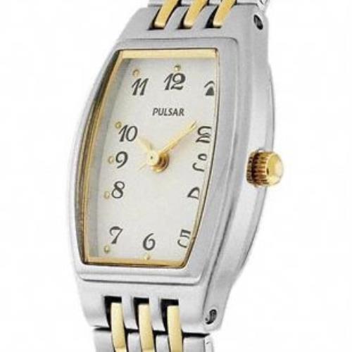 Pulsar WristWatch Ladies EZ Reader Two Tone Fashion Watch PTC403