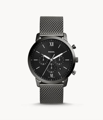 Fossil Chronograph Watch FS5699 Mens Stainless Steel Smoke Band/Case