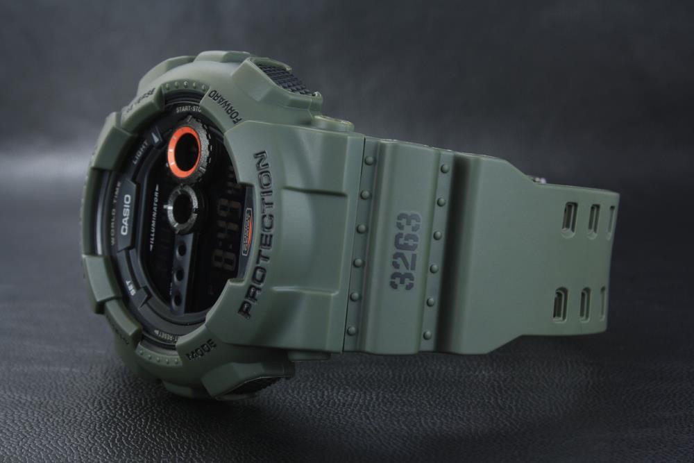 Rationel godtgørelse underholdning Casio Watchband GD-100 (3263) Military Olive.fits G-8900,GA-100,GW-890 –  WristWatcher