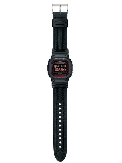 Casio Watch Parts DW-5600CL Original G-Shock Black Bezel/Shell w/Wht/Red Graphic