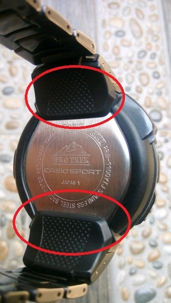 Casio Watch Parts. Cover End Pieces/Set. PAG-80, PAW-1100, PRG-80, PRW-1100