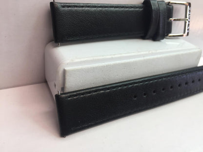 Mondaine Swiss Railways Watchband w/Ez Pins FE3116.20Q.5 16mm Wide Black Leather