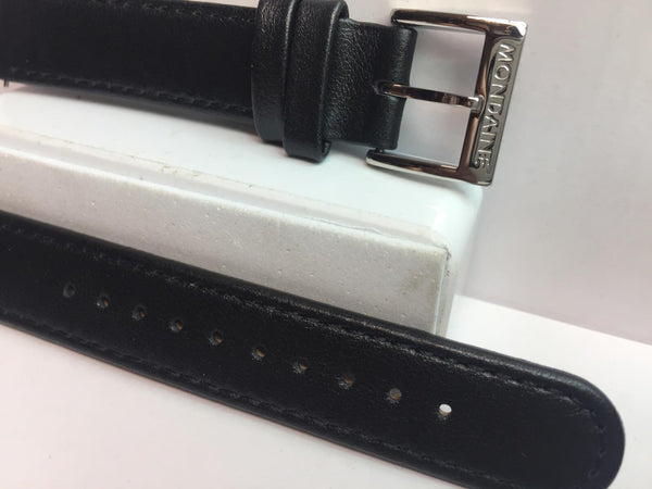 Mondaine Swiss Railways Watchband w/Ez Pins FE3116.20Q.5 16mm Wide Black Leather