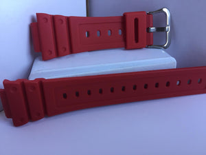 Casio Watchband DW-5600 E Red Strap. DW-5600 P-4, TB-4A. G-Shock band Red. 16mm