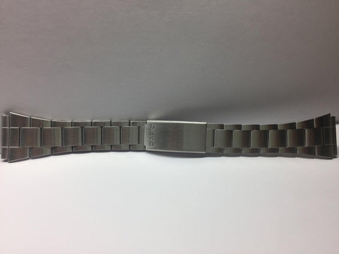 Casio Watchband Bracelet DBC-32. 22mm at Attachment, 25mm at Shoulder. All Steel