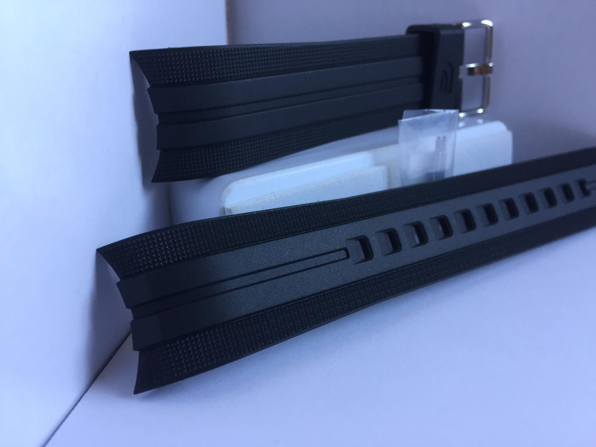 Casio Watchband EFV-550 P-1AV Curved End Original Edifice Black Strap W/Pins