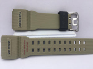 Casio Watchband GG-1000 Tan. Twin Sensor/Mud Resist Strap.