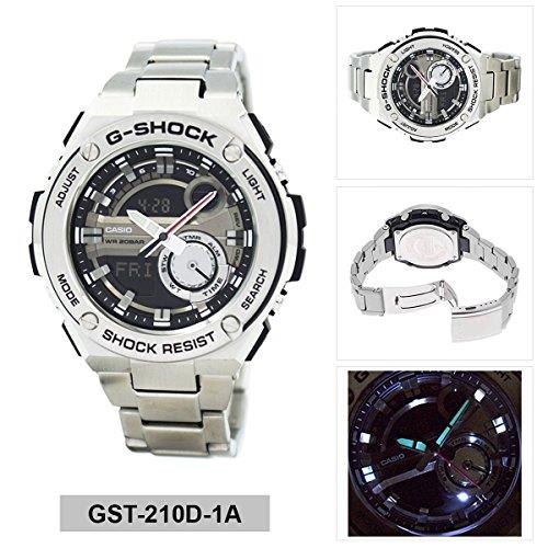 Casio Watchband Bracelet GST-210, GST-: S100; S110; W100; W110 Solid Steel Link