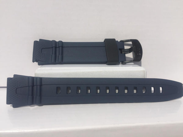 Casio Watchband HDD-600 -2 Blue. 18mm Resin Illuminator Band. Sport Strap.