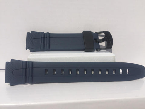 Casio Watchband HDD-600 -2 Blue. 18mm Resin Illuminator Band. Sport Strap.