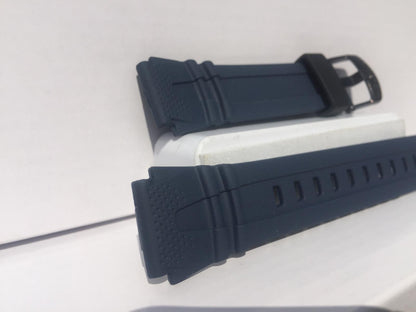 Casio Watchband HDD-600 -2 Blue. 18mm Resin Illuminator Band. Sport Strap.