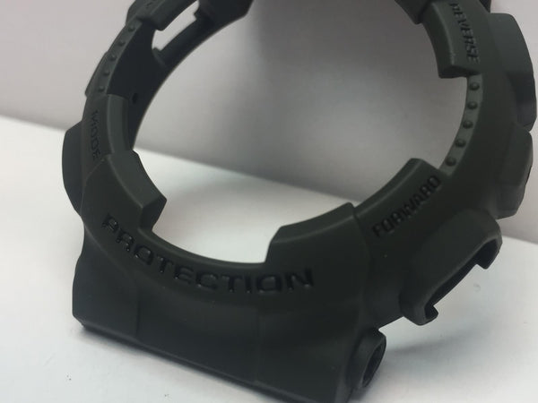 Casio Watch Parts GD-100 MS-3  Bezel/Shell Military Green. Original Casio Parts.
