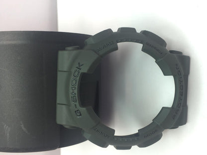 Casio Watch Parts GD-100 MS-3  Bezel/Shell Military Green. Original Casio Parts.