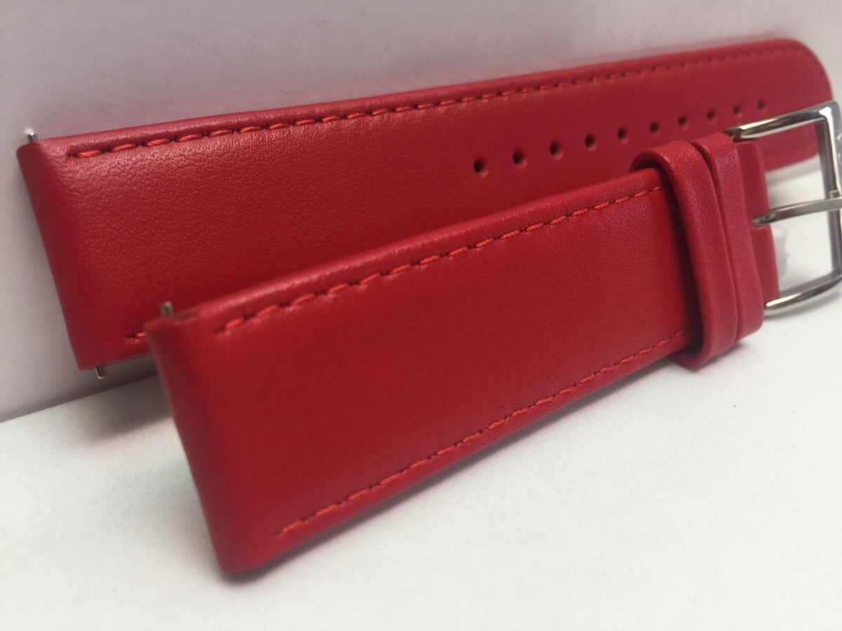 Mondaine Swiss Railways Watchband FE16620.30Q.3. Mens 20mm Red Stitched Leather.