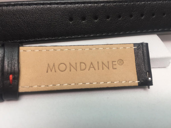 Mondaine Swiss Railways Watchband FE3118.20Q.5 Mens 18mm Black Leather w/EZ Pins