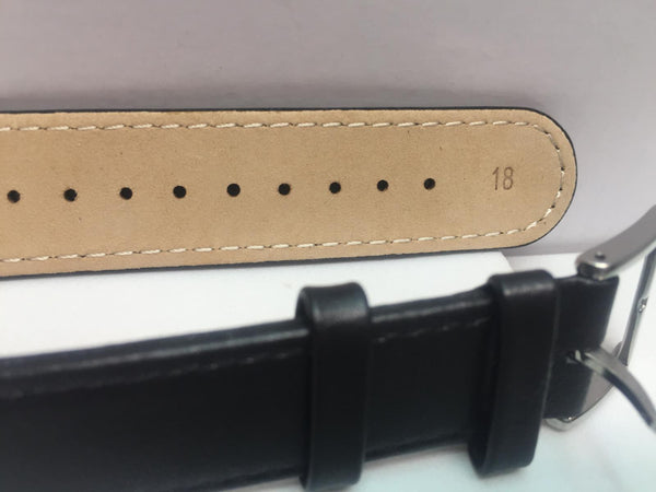 Mondaine Swiss Railways Watchband FE3118.20Q.5 Mens 18mm Black Leather w/EZ Pins