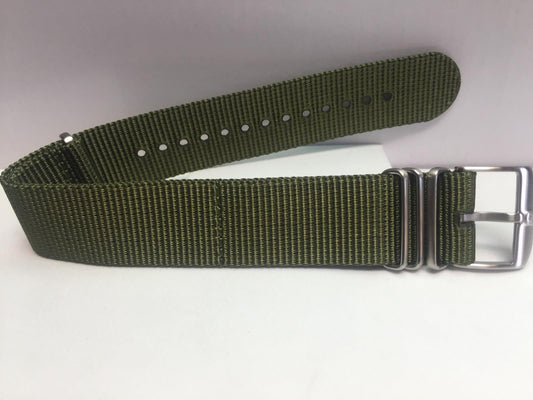 Luminox WatchBand 3500 Navy Seals.24mm Military Green Nylon Web Strap.Steel Hdwr