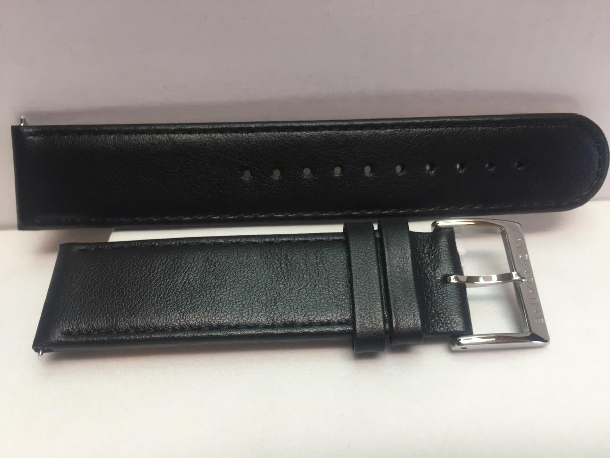 Mondaine Swiss Railways Watchband FE16220.20Q.5 20mm Blk Leather EZ install Pins